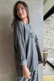 Original Hippie Sweatshirt Vintage Wash Charcoal